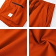 thumbnail image 5 of XIAONU Men's Cargo Athletic Shorts Drawstring Waist Zipper Pockets Daily Shorts, 5 of 7