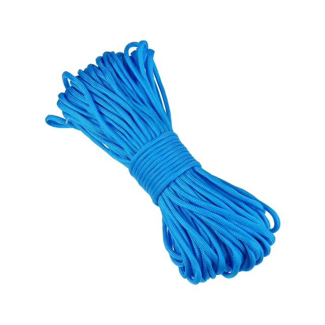 Cuerda para tienda, cuerdas de guylines para camping al aire libre, cuerda de seguridad de paracord de 4 mm y 31 m, para senderismo, mochilero, equipo de supervivencia, azul cielo