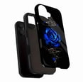 thumbnail image 3 of Blue Rose Gothic iPhone Case Elegant Floral Design Women's Valentine Gift Compatible with iPhone 11/12/13/14/15/16 (Pro Max/Plus), 3 of 9