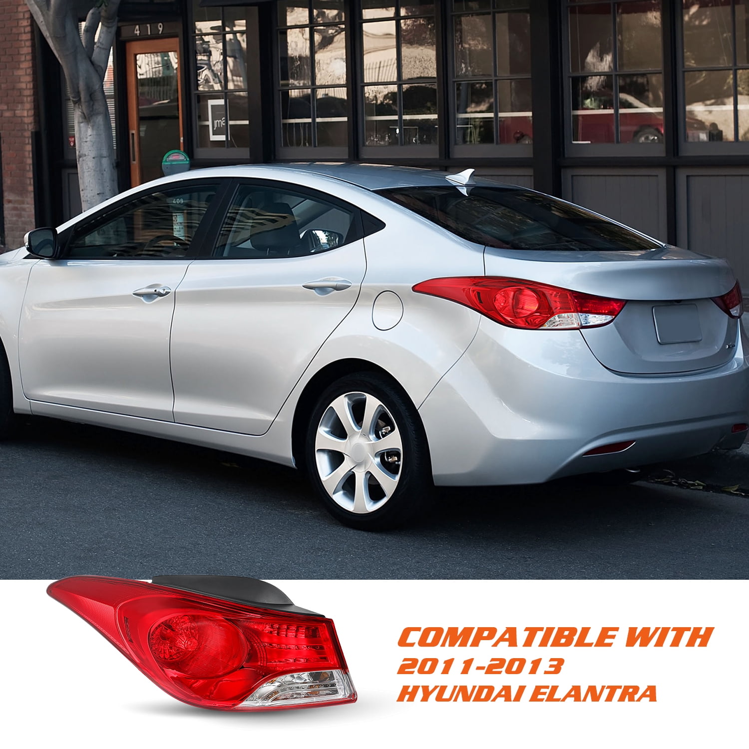 Left Driver Side Outer Tail Light Fit 2011 2012 2013 Hyundai Elantra 924013Y000