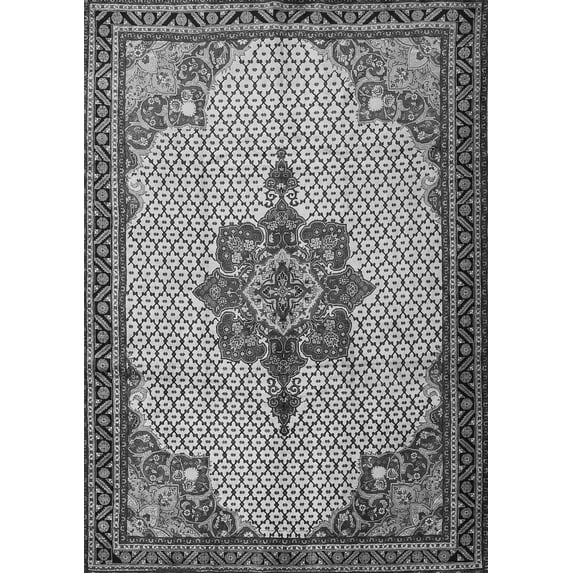 Ahgly Company Indoor Rectangle Persian Gray Traditional Area Rugs, 7' x 10'