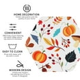 thumbnail image 4 of Balery 4 Pcs Autumn Pumpkins Fall Leavesleather Coasters Set, Drink Table Cup Coasters For Living Room Kitchen Coffee Decor, 4 of 9