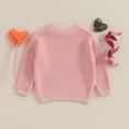 thumbnail image 4 of Douhoow Infant Girl Valentine's Day Heart Sweater Baby Long Sleeve Knit Pullover Fall Knitwear, 4 of 9
