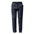 thumbnail image 4 of Large Casual Pants For Men Trendy Business Casual Pants For Spring Comfortable Straight Leg Solid Color Trousers Navy M, 4 of 5
