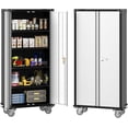 thumbnail image 1 of Metal Storage Cabinet 72" H with Wheels, Steel Tool Cabinet with Lock and 4 Adjustable Shelves and Lockable Rolling,Storage Organization for Home,Garage,Office, 1 of 1