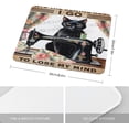 thumbnail image 2 of Black Cat Print Mouse Pad, Funny Cat Mouse Pad, Office Desk Accessories,Desk Decor, Rectangle Non-Slip Rubber, Stitched Edge,Funny Office Presents 8"x10", 2 of 8