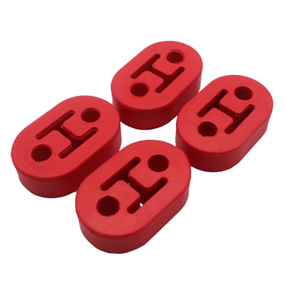 Universal Polyurethane Rubber Exhaust Hanger 4pcs Red 2 Holes 12mm