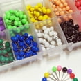 thumbnail image 3 of UPGRATOR 2 Boxes of Multi Color Map Tacks Plastic for School Use with Round Head, 3 of 8