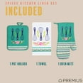 thumbnail image 4 of PREMIUS 3 Piece Printed Kitchen Linen Set, Grandma's Whisks, 1 Cotton Towel, 1 Pot Holder, 1 Oven Mitt, 4 of 5
