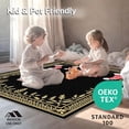 thumbnail image 4 of ODIKA 4'x6' Machine Washable Non-Slip Area Rug, Holiday Hearth Scene with Stockings and Snowy Night High Traffic Rug, Black, 646208, 4 of 5