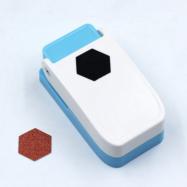 Perforadora de palanca artesanal de tamaño de 25mm para álbumes de recortes hecha a mano, perforadora en relieve, Mini perforadora elegante (hexágono)
