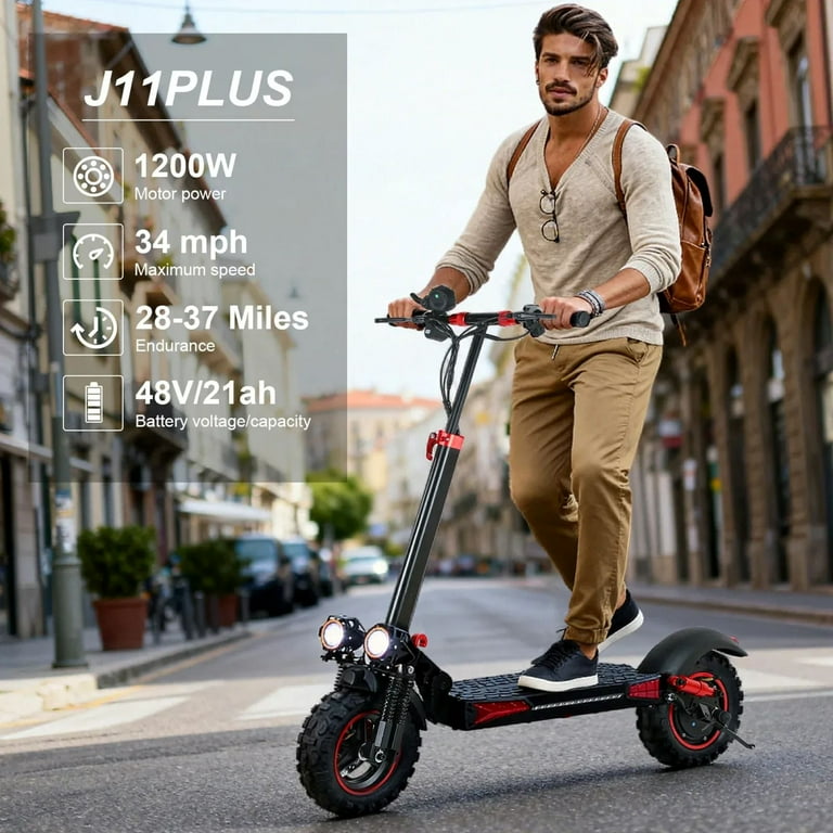 FREEBOY J11 Plus Electric Scooter Adult,1200W Motor,Maximum 34 MPH