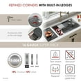 thumbnail image 5 of Stylish Undermount 30" Stainless Steel Single Bowl Workstation Kitchen Sink with 5 Black accs S-611WK, 5 of 12