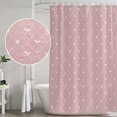 thumbnail image 5 of Small Stall Shower Curtain 36x72 Inch Narrow Half Size Pink Halloween Bath Curtains Bathroom Decor, Checkered Bat Bow Waterproof Fabric Shower Curtain Set with Hooks 36 Inch, 5 of 7