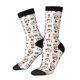 thumbnail image 1 of Balery Cute Christmas Hat Penguin A Calcetas Largas con Estampado para Hombre y Mujer – Suaves y Transpirables, Talla Única (US 5-11), 1 of 6