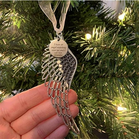 

Dido Angel Wings Memorial Ornaments Christmas Ornaments Angel Wings Memorial Ornaments for Lose of Loved One Personalize Angel Wings Pendant Christmas Tree Ornament