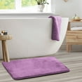 thumbnail image 4 of Nestl Absorbent Memory Foam Bath Mat Bathroom Rug, Lavender Dream, 20"X30", 4 of 7