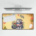 thumbnail image 4 of Scottish Fold Celebrates Spring and Enjoys a Happy Easter Desk Mat Full Keyboard Mouse Pad Cat Lover Kitten Owner Gifts Large Mousepad - 02001, 4 of 5