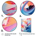thumbnail image 3 of Designart "Flowing Colors Pink and Blue Rhythm II" Abstract Wall Decor, 3 of 5
