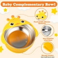 thumbnail image 2 of 3 Pcs Stainless Steel Baby Bowl with Removable Silicone Shell Anti Scald Toddler Suction Bowl for Baby Food Feeding Snack, 2 of 11