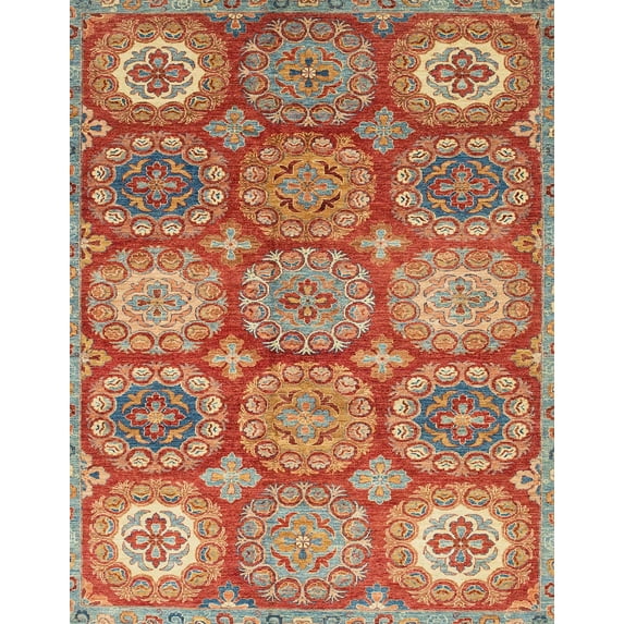 Ahgly Company Machine Washable Indoor Rectangle Abstract Camel Brown Area Rugs, 5' x 7'