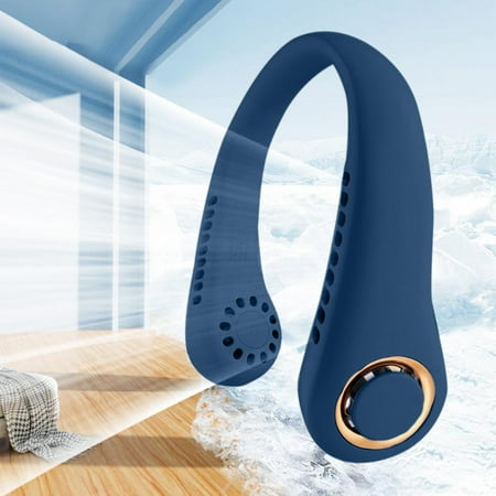 

JikoIiving Clearance! Portable Hanging Fan Hands Free Bladeless Fan Operated Wearable Personals Fan Leafless Rechargeable Headphone Design USB Powered Hanging Necks Fan 5 Speeds