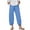 Blue-04, variant on REALiKUN Women's Capri Pants Casual Summer Cotton Cropped Lounge Pants Trousers