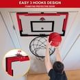 thumbnail image 3 of Canasta de baloncesto HYES, 24 x 16 cm, grande, para interiores, con tablero rojo, 3 of 8