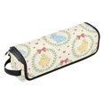 thumbnail image 2 of Hair Tool Organizer Bag with Heat Resistant Mat Removable Travel Storage Case for Hot Air Brushes Curling Irons Rabbit and Chicks in Wreath, 2 of 8