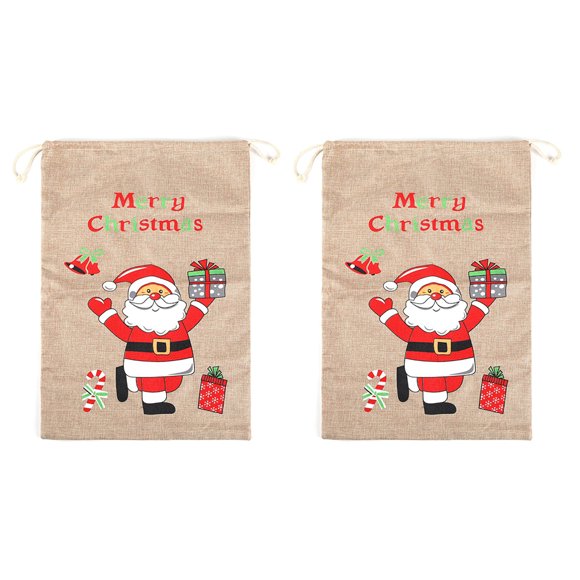 Advancent Paquete de 2 bolsas de regalo de Navidad, bolsas de almacenamiento de dulces de gran tamaño, embalaje de Año Nuevo para el hogar, suministros Kits de decoración para fiestas Advancent HA009283-00