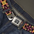 thumbnail image 2 of Buckle-Down Belt, Seatbelt Buckle Belt, Geometric Sunburst Black Pink Yellow Blue, 34 to 52 Inches, 2 of 9