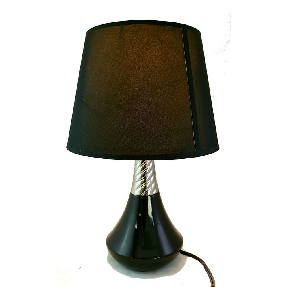 Manhattan Chic Brooklyn Collection Small Black Lamp Black Shade