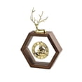 thumbnail image 1 of Light Luxury Walnut Clock Copper Deer Shape Study Living Room Table Top Decoration Silent, 1 of 7