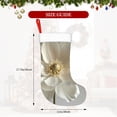thumbnail image 4 of Yiaed Elegant Ivory Flower Print Christmas Stockings, Christmas Stockings Hanging Ornaments, Christmas Stockings for Family Christmas Holiday Decorations, 4 of 7