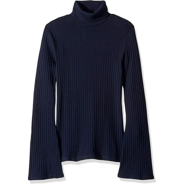 J.crew - Womens Top Navy Turtleneck Ribbed Flare Sleeve XXL - Walmart ...