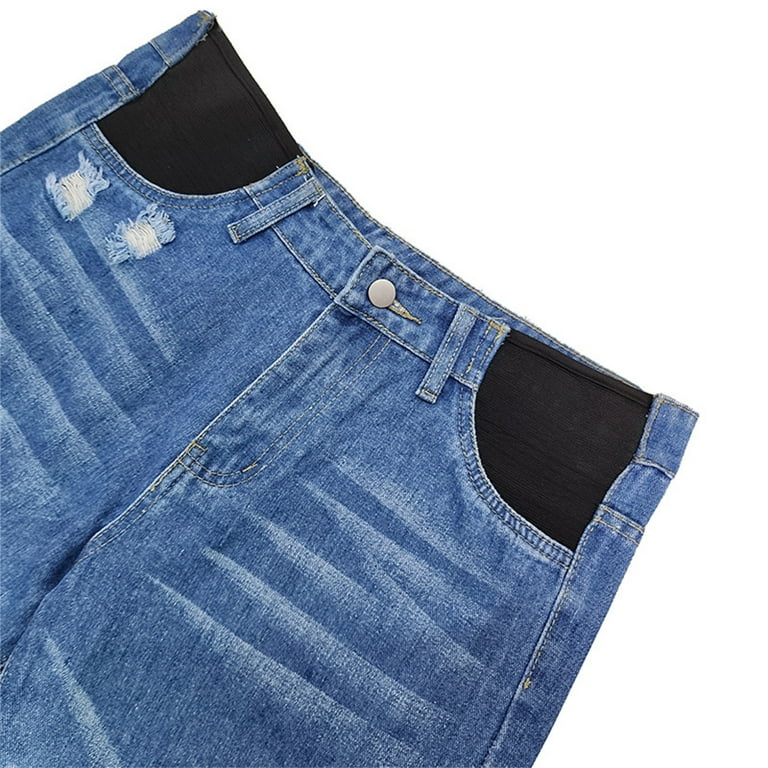 Clearance Deals HWRETIE Women's Maternity Jeans,Comfy High Waist