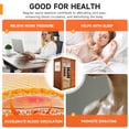 thumbnail image 6 of OUTEXER Saunas Home Sauna Indoor African Okoume Sauna 1 Person, Low EMF Far Infrared Sauna with Bluetooth Speaker, Reading Light for Home, Living Room Bathroom Gym, 6 of 9