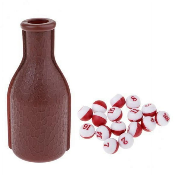 koolsoo 3X Bouteille de Shaker de Billard Kelly 16 Boules Numérotées Pois