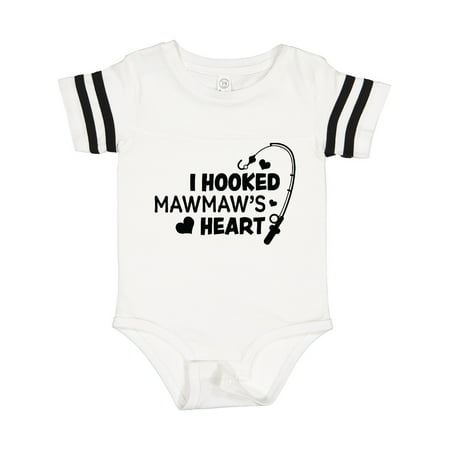 

Inktastic I Hooked Mawmaw s Heart with Fishing Rod Gift Baby Boy or Baby Girl Bodysuit