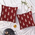 thumbnail image 7 of Christmas Tree Throw Pillow Covers 20x20 Inch Set of 2, Winter Xmas Holiday Pillow Cases Cream Red Xmas Pine Tree Pillowcase Home Decorative Cushion Covers for Sofa Couch Bed Living Room, 7 of 7
