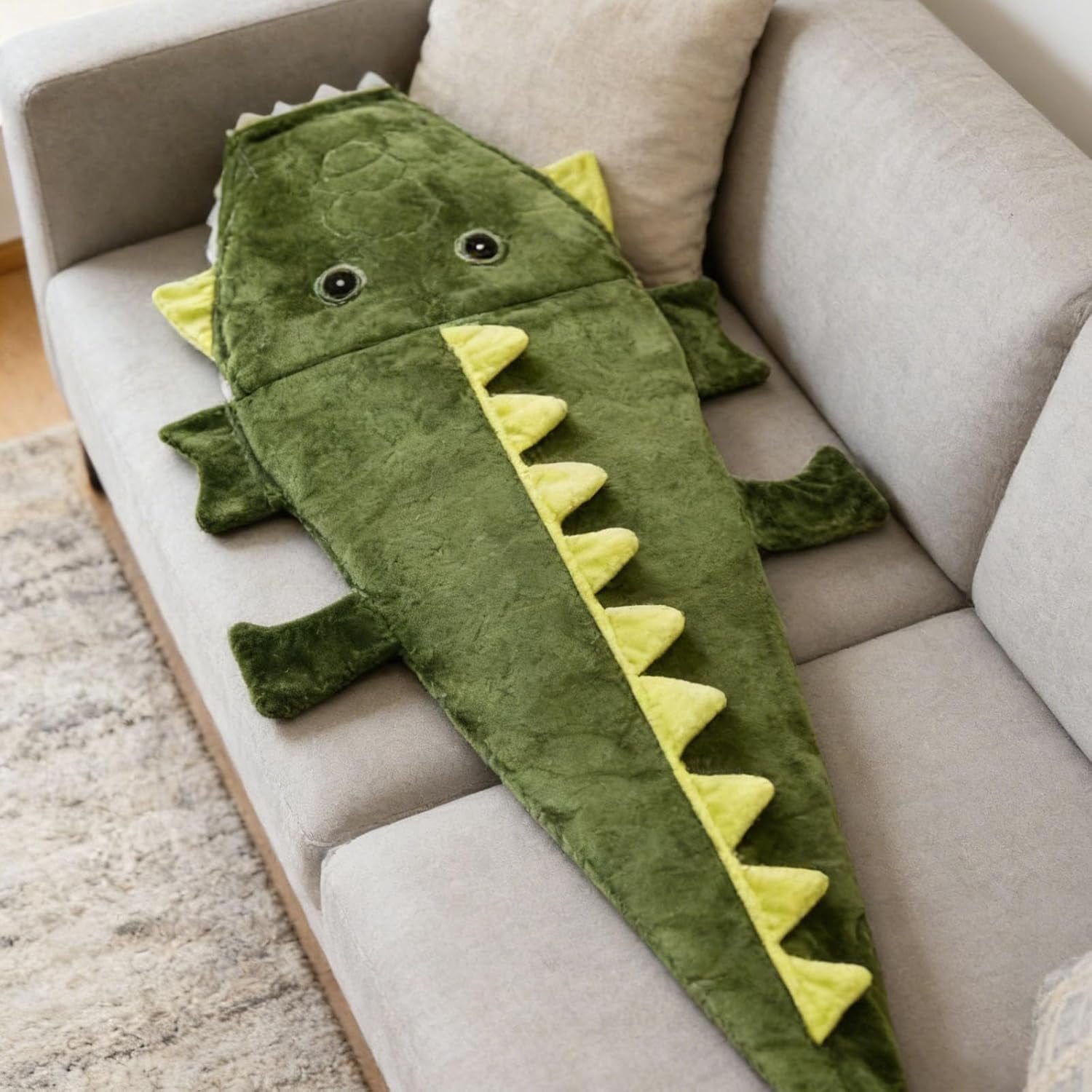 Animal Mouth Sleeping Bag, Fluffy Crocodile Shaped Sleeping Bag, Alligator SleepingBag, Flannel SleepingBag