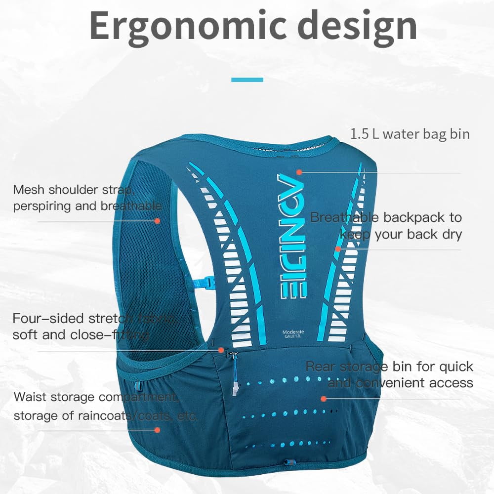 AONIJIE Hydration Backpack Pack Running Vest for Women and Men Marathon Trail Race Jogging Cycling Hiking Walmart