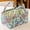 Blue, variant on Small Storage Basket Organizer, Mini Fabric Floral Storage Baskets with Handle, Quilted Portable Collapsible Storage,8.7x4.7x4.7in(Black)