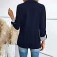 thumbnail image 4 of Gfyviroh Women's Dressy Blazer Jackets Solid Color Long Sleeve Business Jackets with Pockets Button Front Lapel Coats, 4 of 7