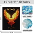 thumbnail image 3 of Diamond Art Kits for Adults - 5d Fiery Phoenix Wings Flight Freedom Diamond Painting for Adults, Diamond Art for Adults Beginners, Diamond Painting Kits for Adults for Home Wall Decor, 3 of 7