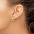 thumbnail image 3 of Primal Gold 14 Karat Yellow Gold Hinged Hoop Earrings, 3 of 4