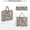 thumbnail image 6 of FORMRS Womens Corduroy Tote Bag Crossbody Shoulder Handbag with Pocket, Gray Acorns Pattern, 6 of 7