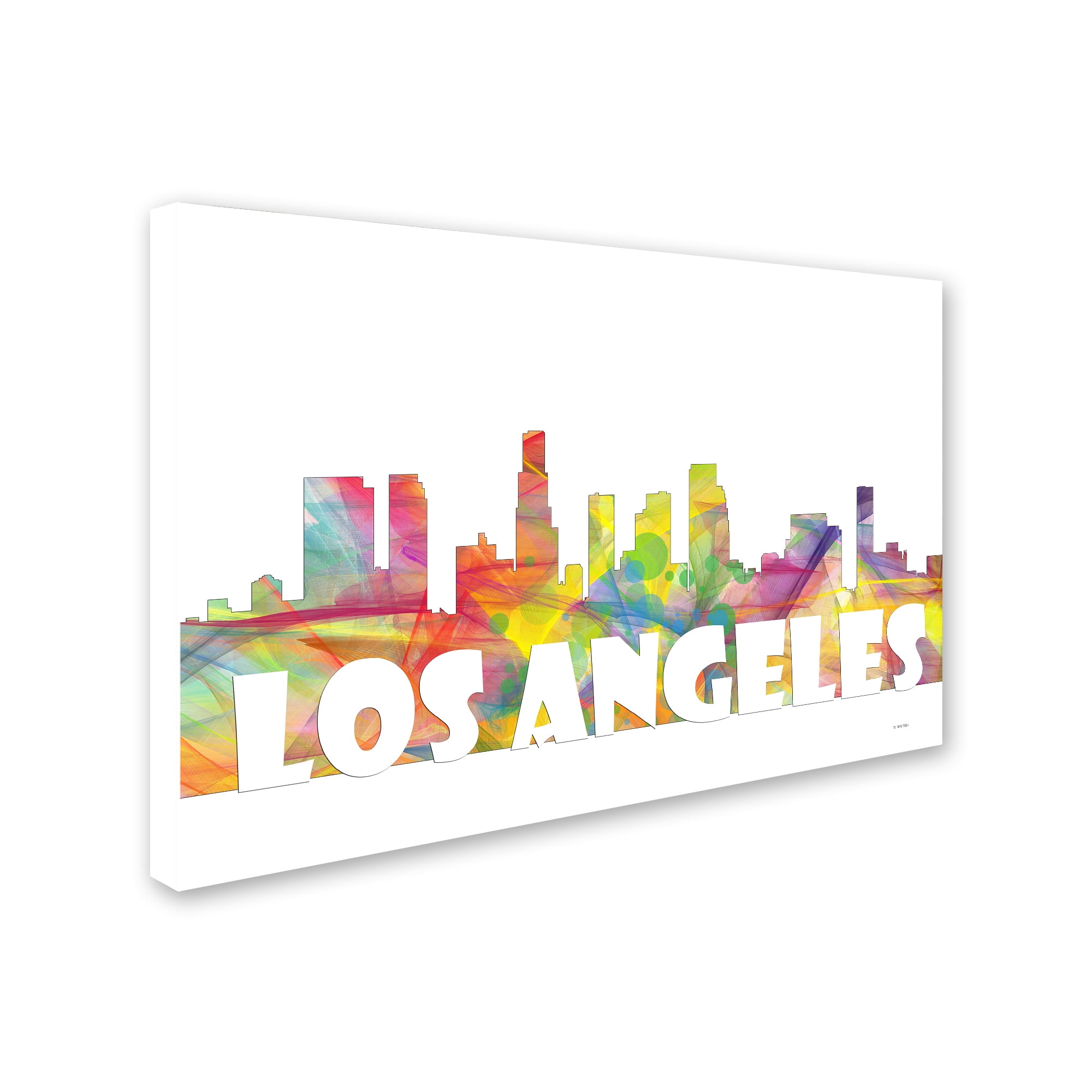 Trademark Fine Art 'Los Angeles California Skyline Mclr-2' Canvas Art by Marlene Watson
