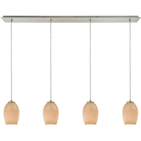 

Pendants 4 Light Fixtures With Satin Nickel Finish Glass/Metal Material Medium Bulb 46