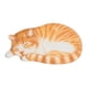 thumbnail image 1 of Bonita alfombra de baño con forma de gato durmiendo, felpudo interior de entrada. Amarillo blanco, 1 of 9